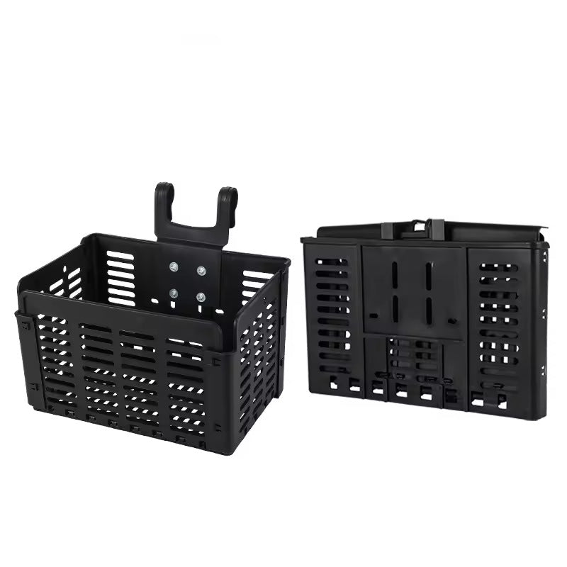 removable vented front bicycle cargo basket with universal handlebar mount Stornfield
