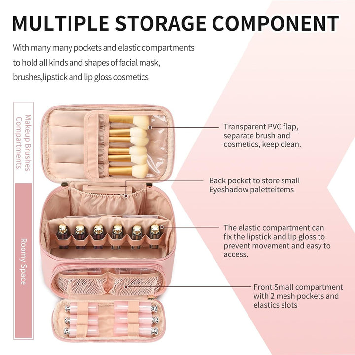 Cosmetic Organizer with Compartments and Mirror Stornfield