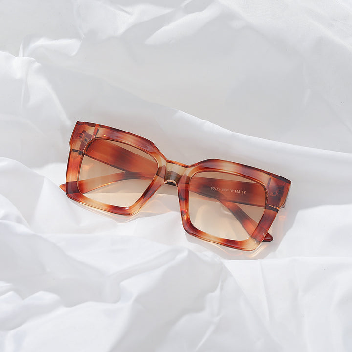 Women's trendy square sunglasses with transparent frame Stornfield