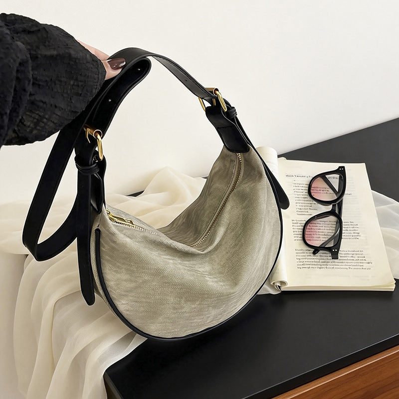 Functional Soft Fabric Shoulder Bag