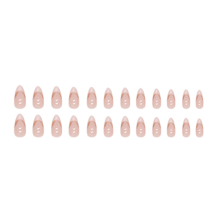 Elegant Almond-Shaped Press-On Nail Extensions Stornfield