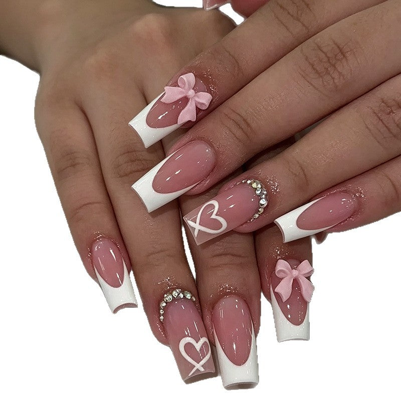 Decorative Heart Design Acrylic Nail Enhancements Stornfield