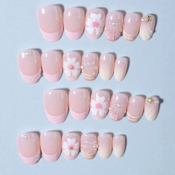 Floral Acrylic Press-On Nails Stornfield