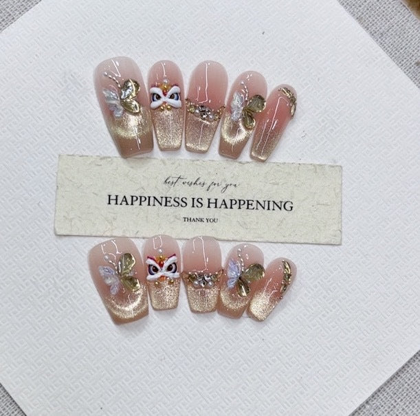 Artistic Decorative Press-On Nail Set Stornfield