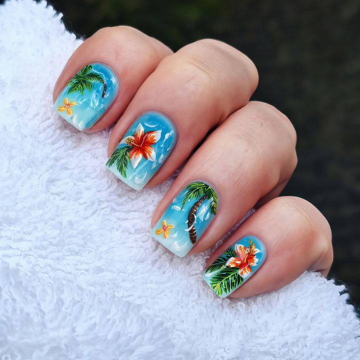 Nail Art Design with tropical motifs Stornfield