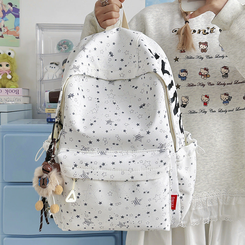 Star-Printed Cute Backpack Stornfield