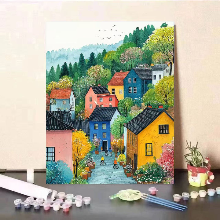 Scenic Village Paint by Numbers Art Kit Stornfield