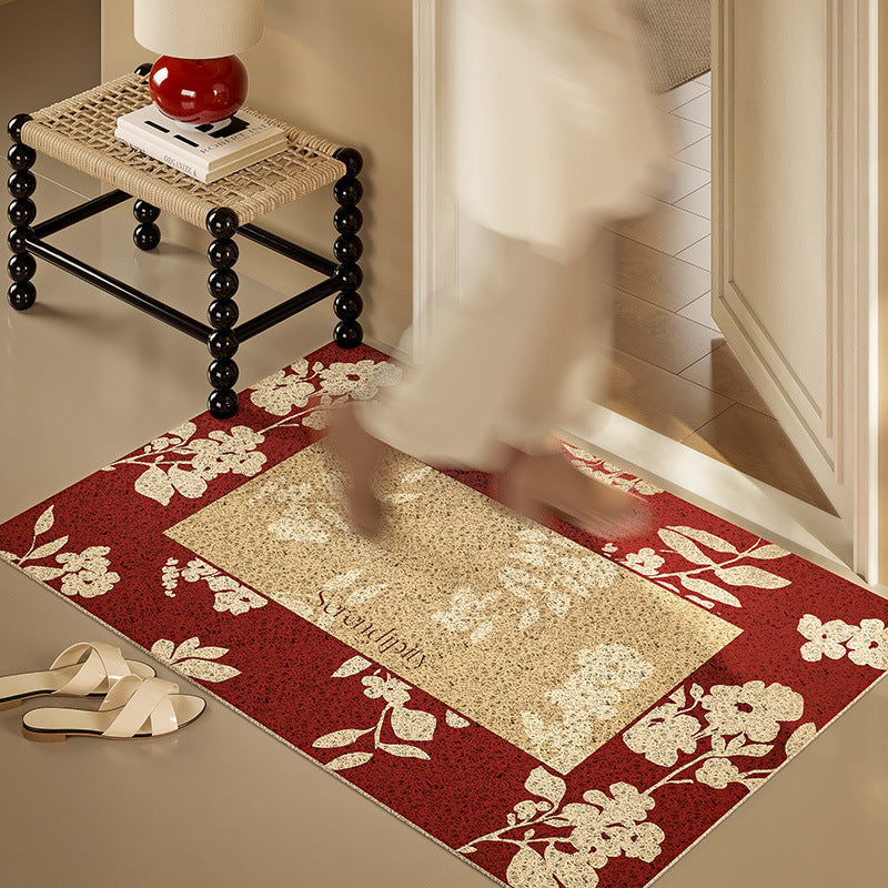 Elegant Floral Welcome Mat
