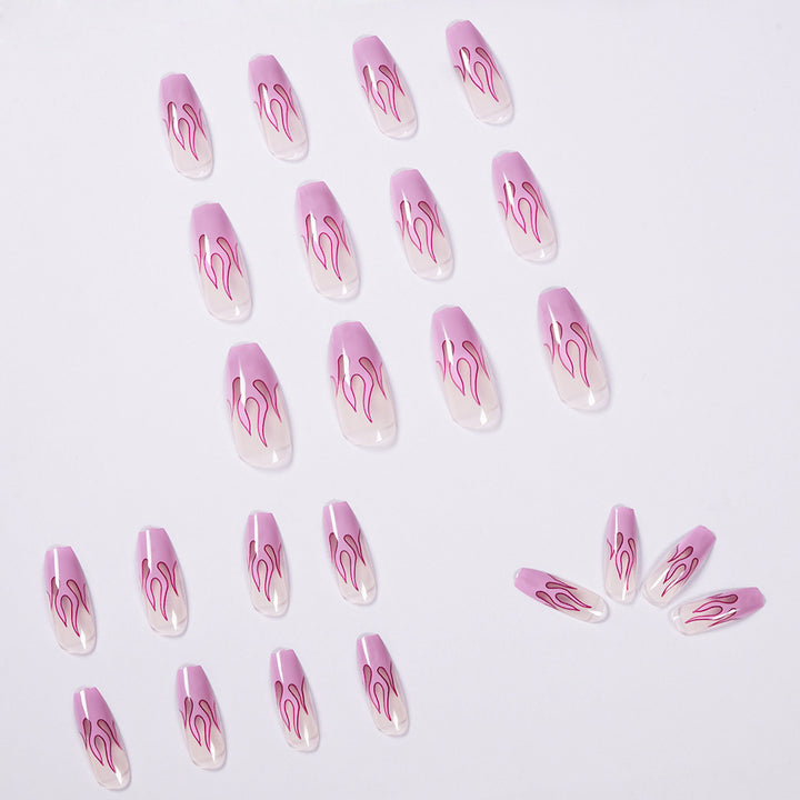 Flame design artificial nails Stornfield