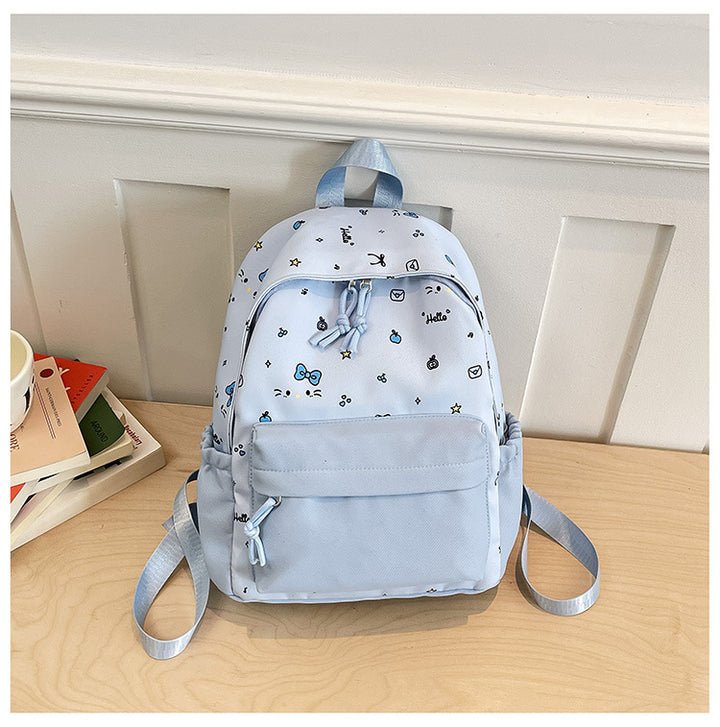 Cute everyday backpack with embroidered bows Stornfield