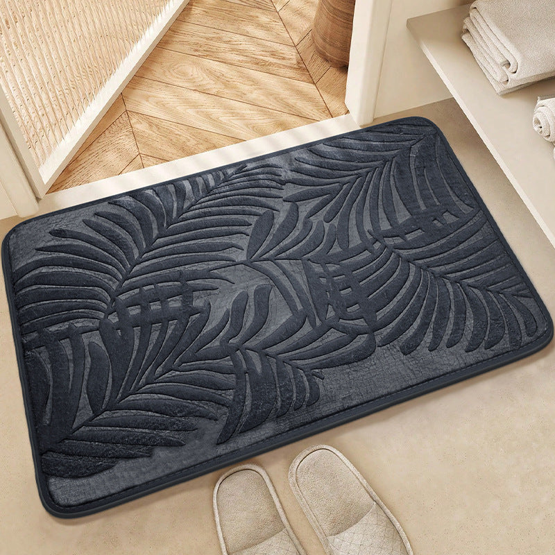 Tropical Leaf Design Bath Mat