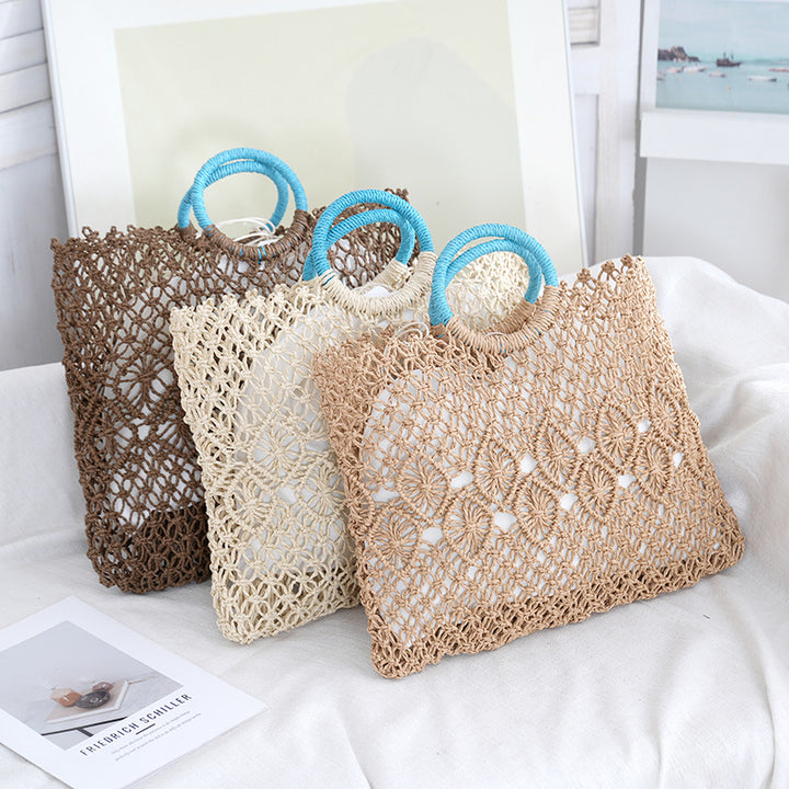 Macramé Tote Bag with Artistic Designs Stornfield