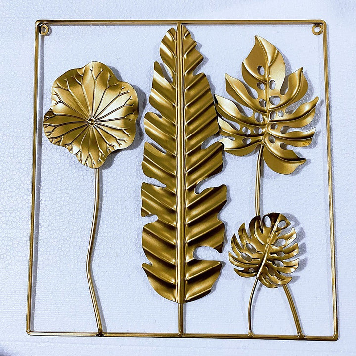 Decorative Metal Wall Art with Leaf Design Stornfield