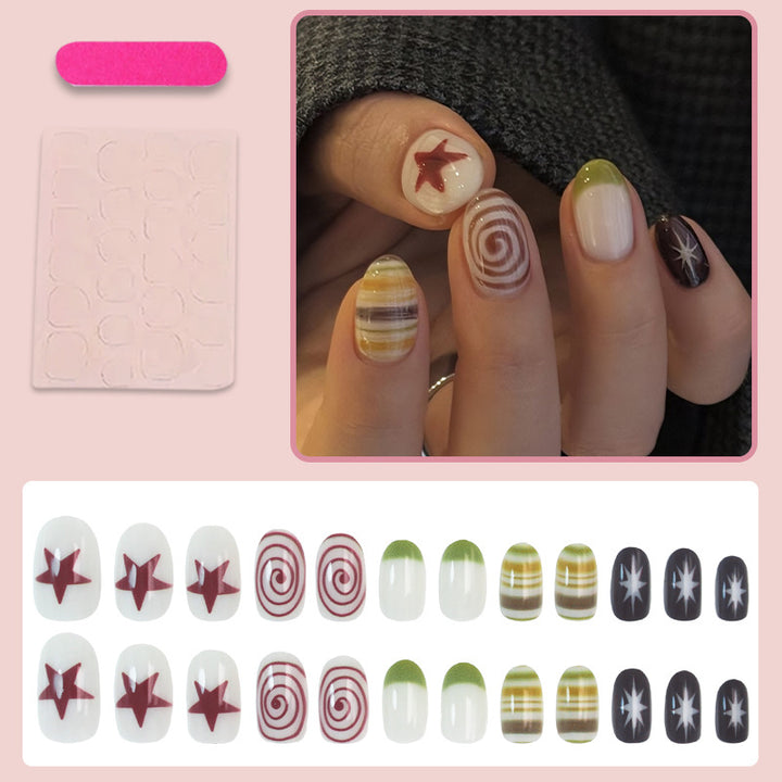 creative nail art set with modern geometric designs Stornfield
