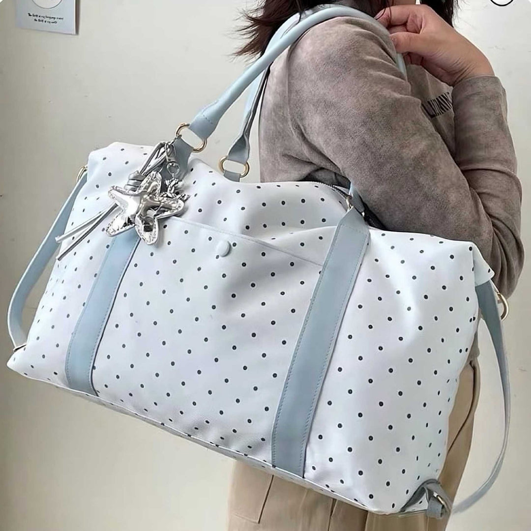 Stylish Polka Dot Travel Duffel Bag Stornfield