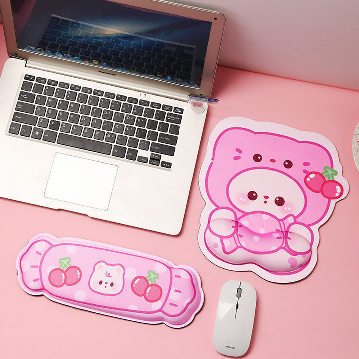 Cute Cartoon-Themed Mouse Pad Set