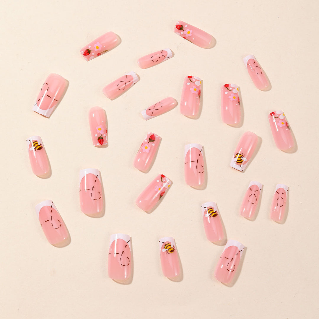 Floral Themed Acrylic Nail Art Extensions Stornfield