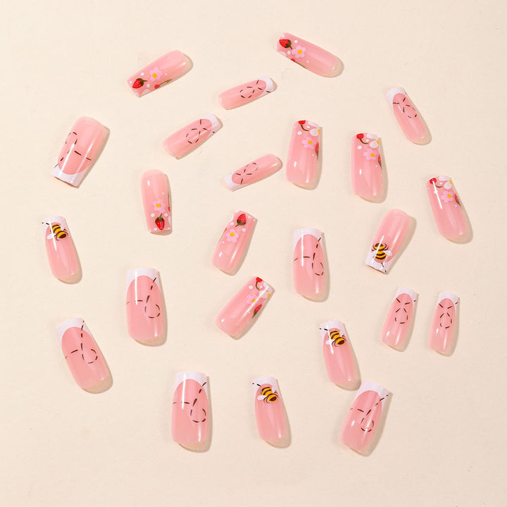 Floral Themed Acrylic Nail Art Extensions Stornfield