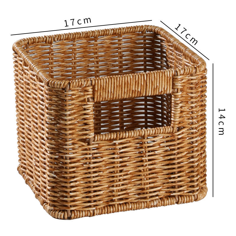 Handcrafted Rectangular Wicker Storage Bin Stornfield