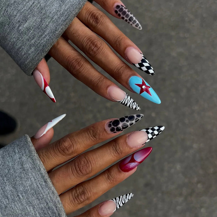 Animal-Inspired Press-On Nail Art Set Stornfield
