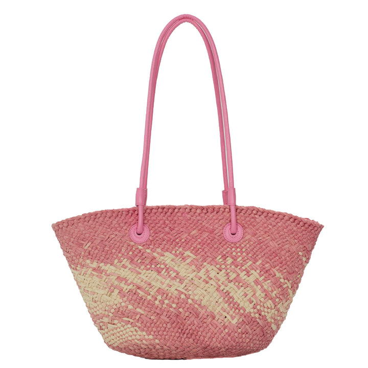 Elegant Rattan-Style Handbag with Double Handle Stornfield