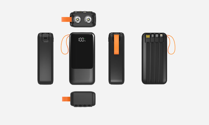 Portable power bank with smart LED display and multifunctional charging ports Stornfield