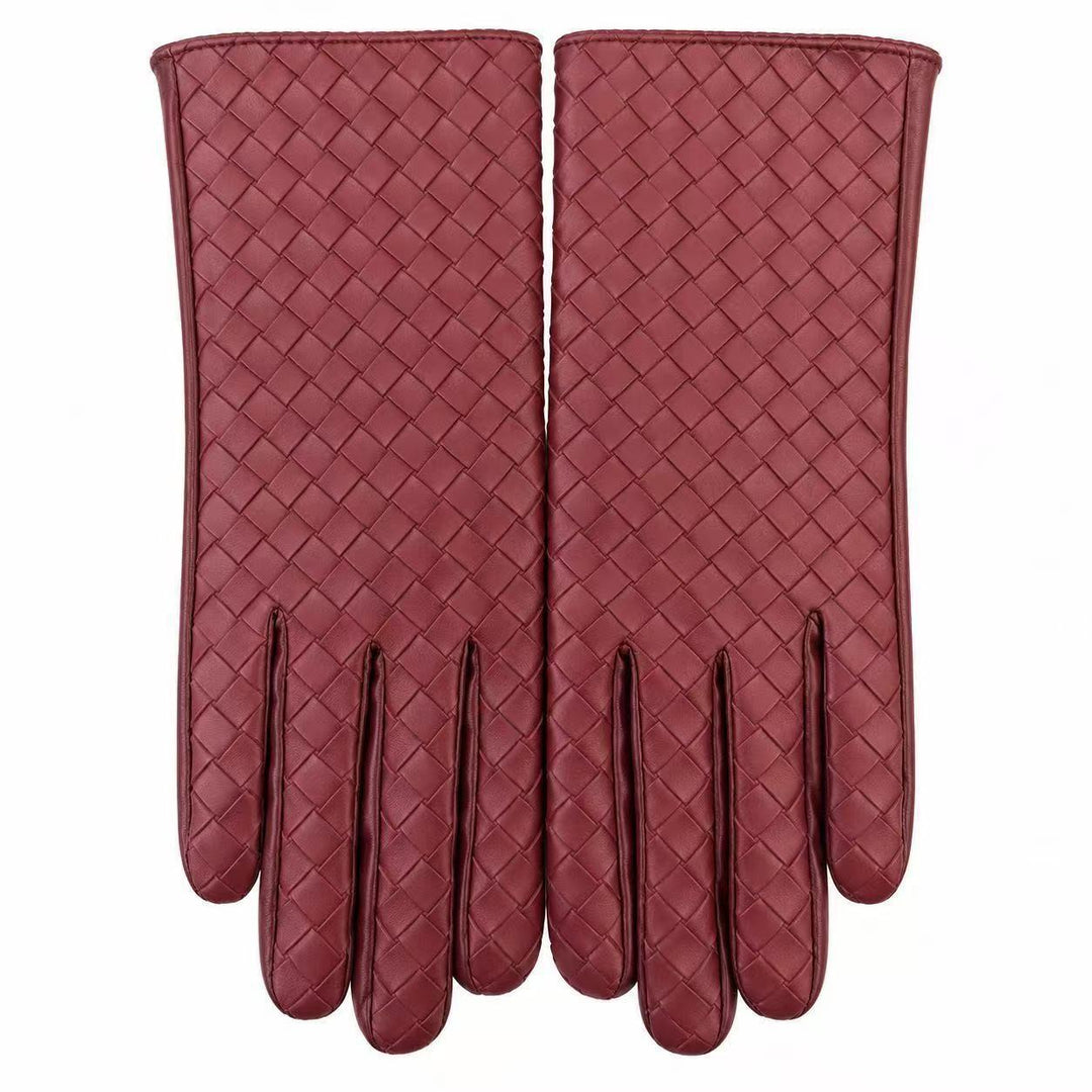 Premium Woven Leather Gloves Stornfield