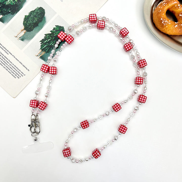 Beaded Eyewear Chain with Stylish Checker Design Stornfield