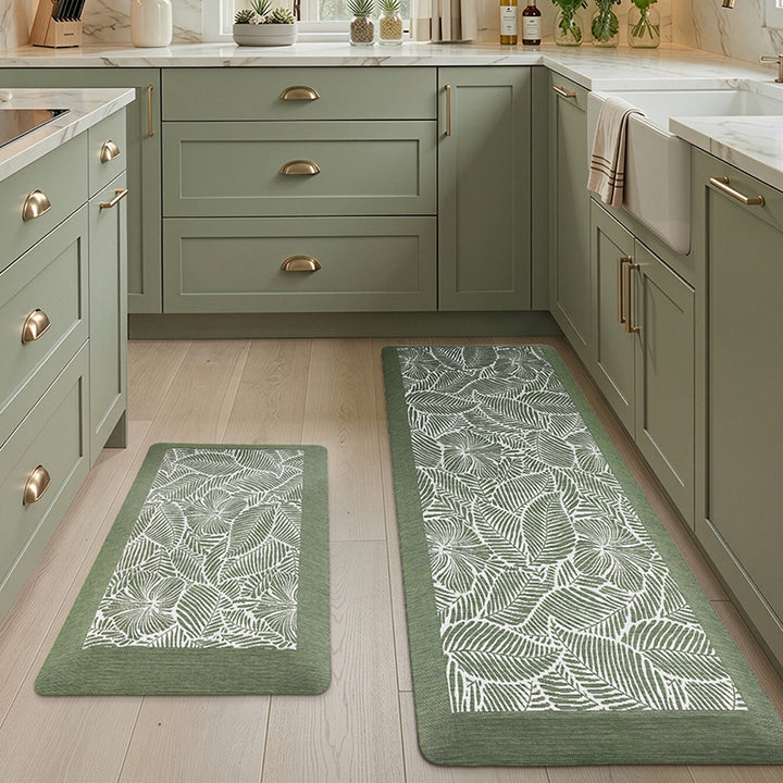 Leaf Pattern Kitchen Comfort Mat for Home Kitchen