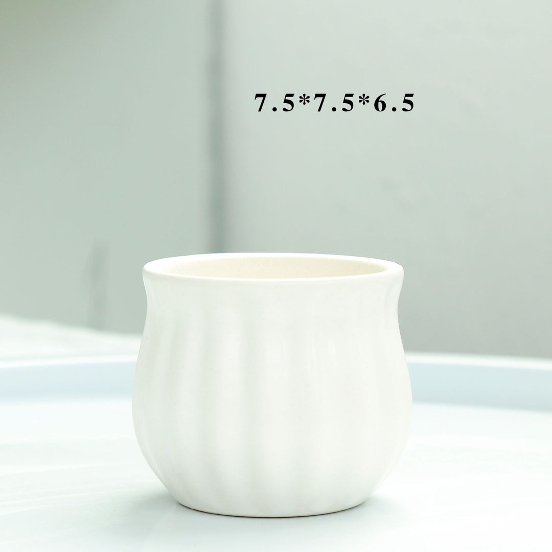 Modern Round Ceramic Planter Stornfeild