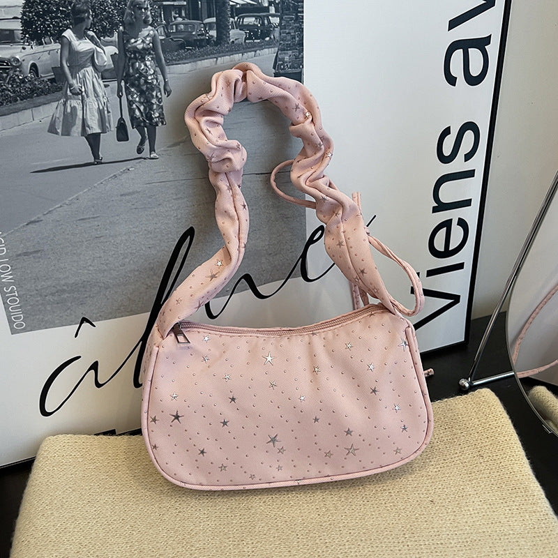 Star-Patterned Mini Handbag