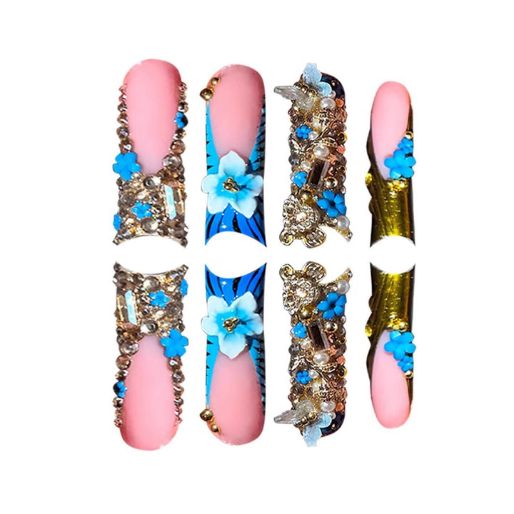 Exquisite Crystal-Embellished Nail Art Extensions Stornfield
