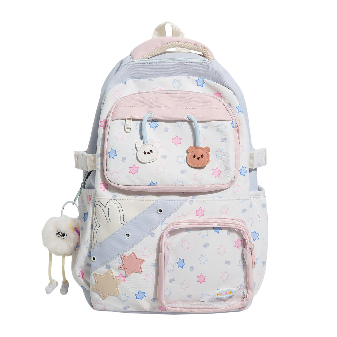 Playful Embroidered Star-Themed Backpack Stornfield