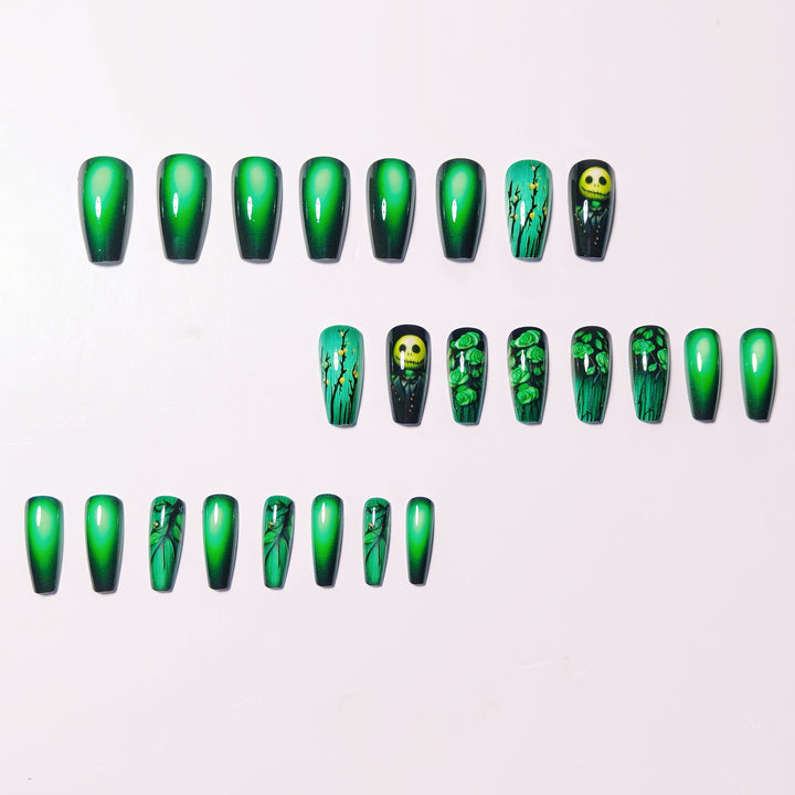 Creative Nail Art Set with Green Design Stornfield