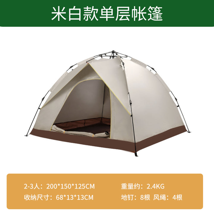 Camping tent with weather-resistant material and easy setup system Stornfield
