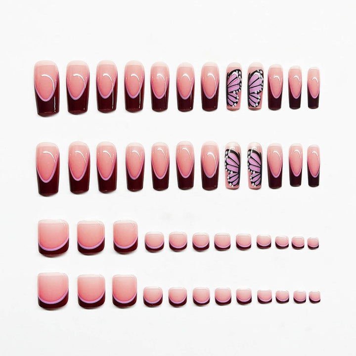 Artistic Butterfly Press-On Nail Set Stornfield