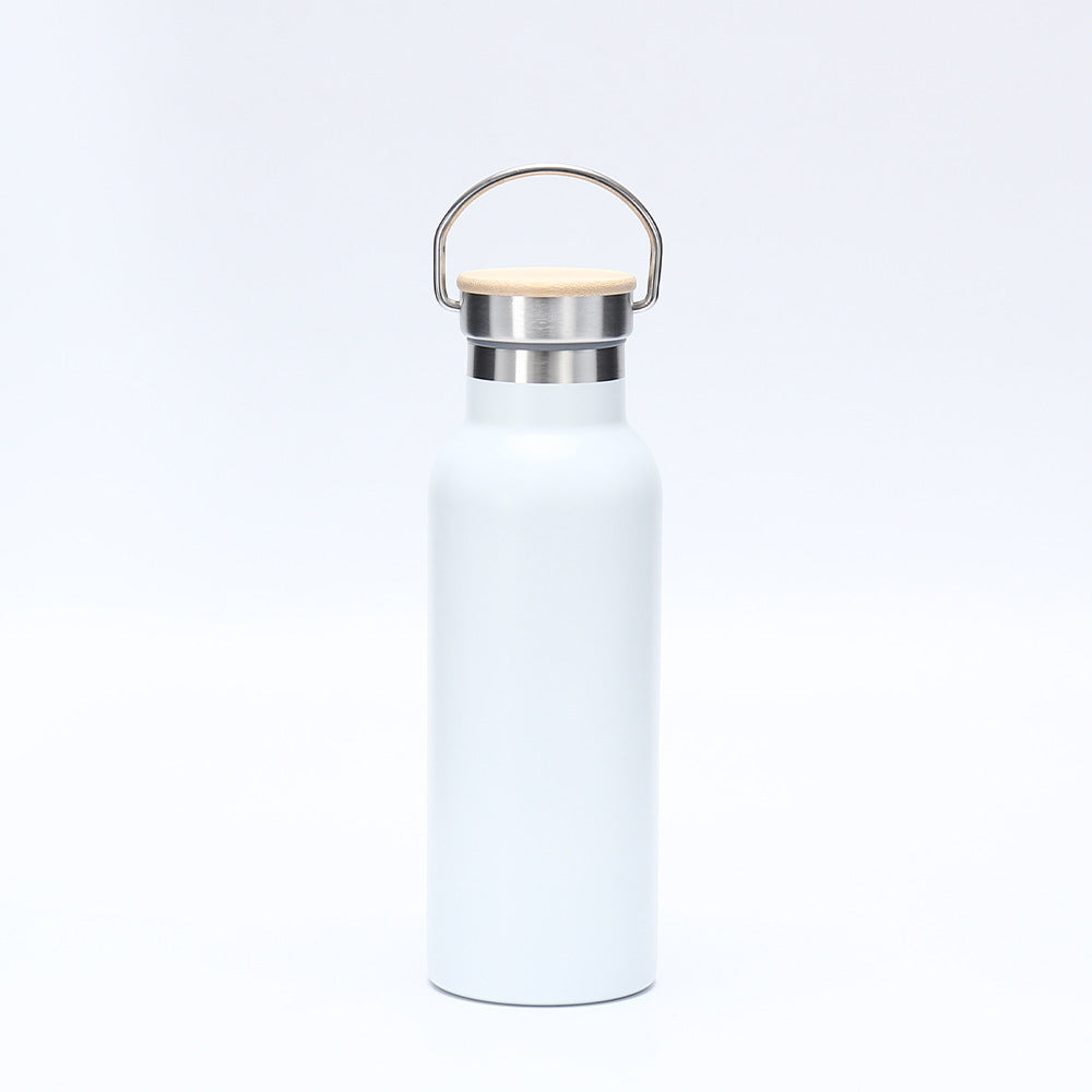Women's insulated stainless steel drinking bottle with wooden lid Stornfield