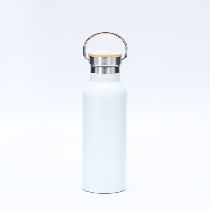 Women's insulated stainless steel drinking bottle with wooden lid Stornfield