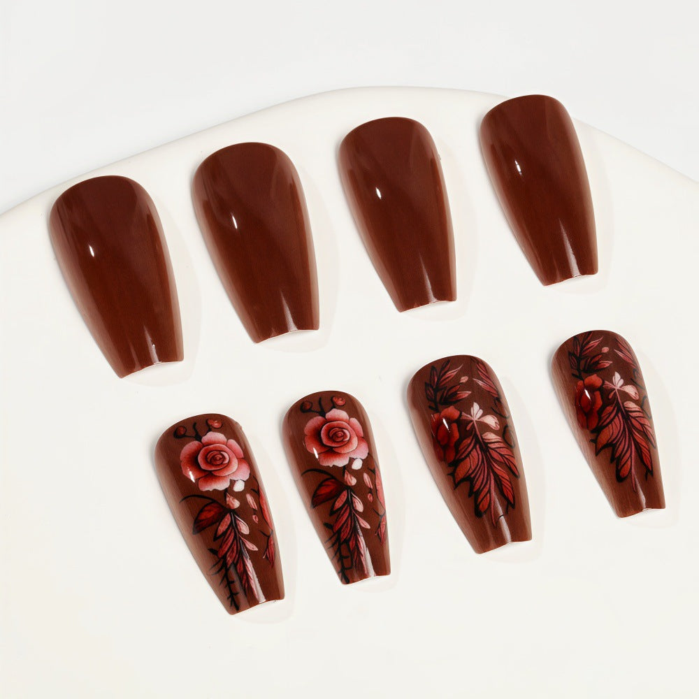 Artificial nails with floral accents Stornfield