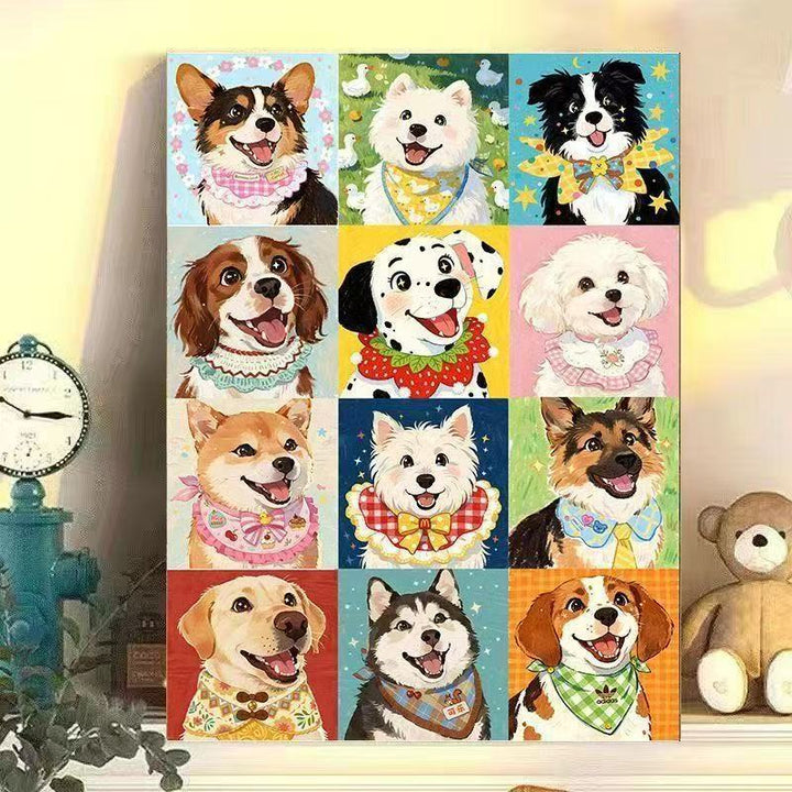 Whimsical Dog Portrait Wall Art Stornfield