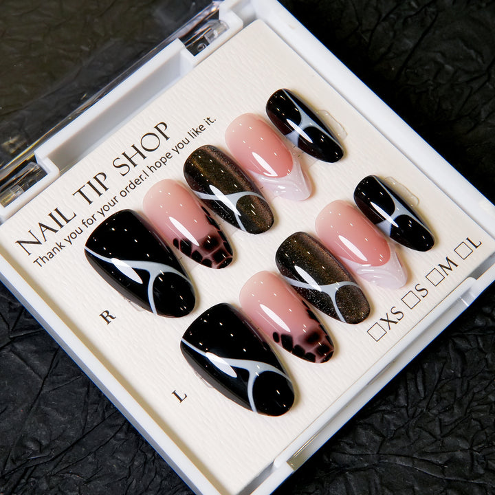 Artistic Stiletto Press-On Nail Art