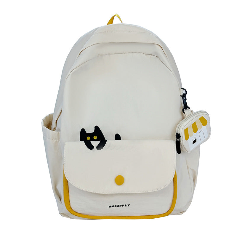 Playful backpack with cat design and versatile compartments Stornfield