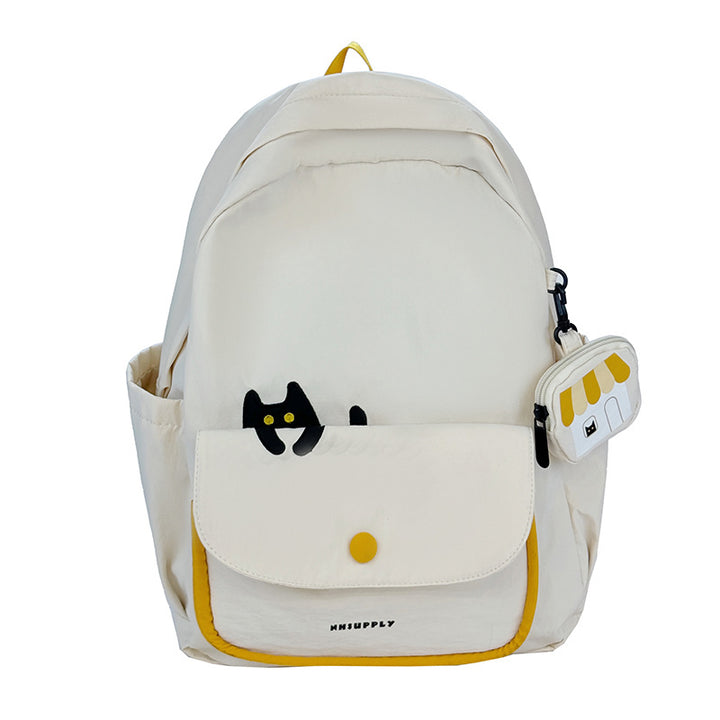 Playful backpack with cat design and versatile compartments Stornfield