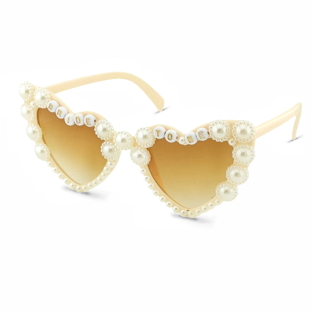 Heart-Shaped Bridal Sunglasses with Pearl Accents Stornfield