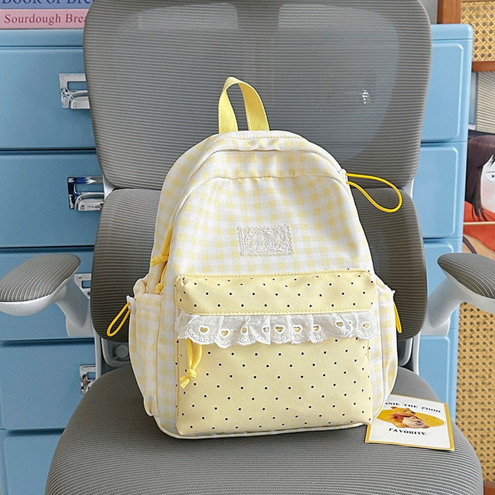 Cute Checkered Pattern Backpack Stornfield