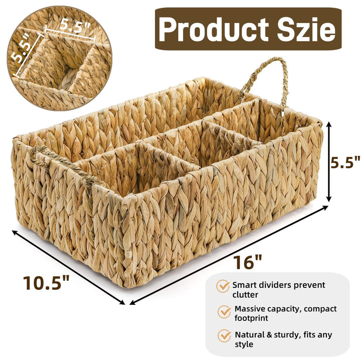 Woven Seagrass Organizer Basket Stornfield