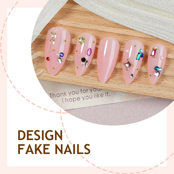 Artificial nail set with sparkling detailing Stornfield