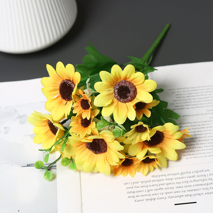Decorative Faux Sunflower Bouquet for Home Display