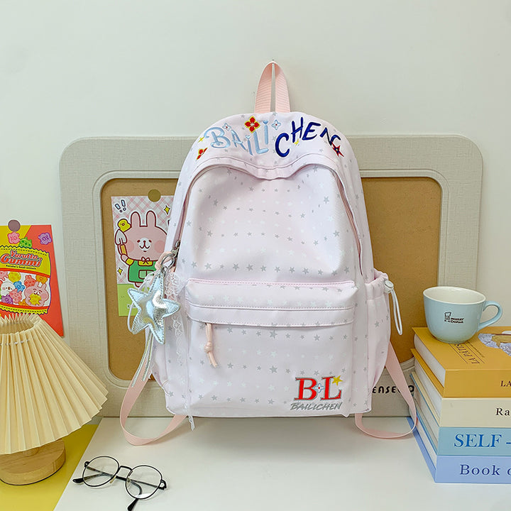 Playful Star-Embellished Casual Backpack Stornfield