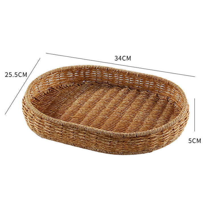 Handwoven Decorative Serving Tray Stornfield 1783754312